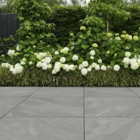 Keramische Tuintegel Wave Donker 90x90x3cm -Aanbieding