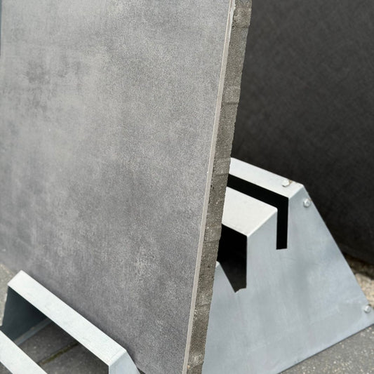 Keramische tegel op beton 60×60×4 cm Antraciet – Luxe Keramische Tuintegel