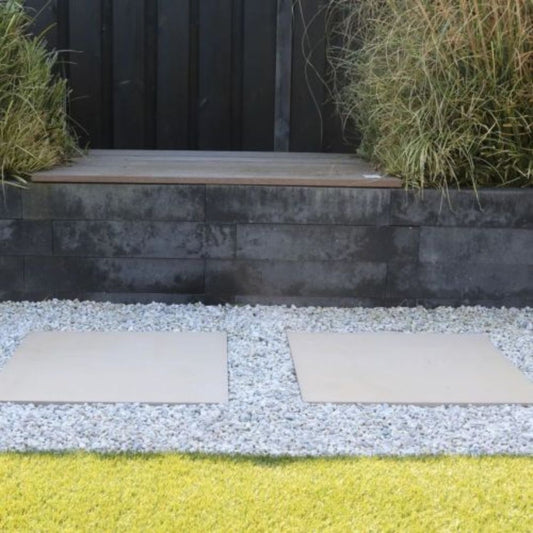 Keramische Tuintegel Beige Effen 60x60x2cm