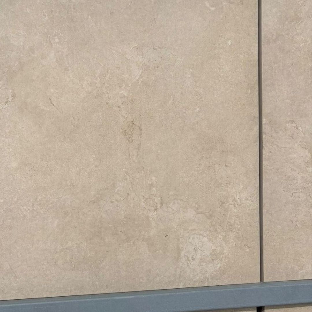 Keramische Tuintegel Travertin Beige 90x90x3cm